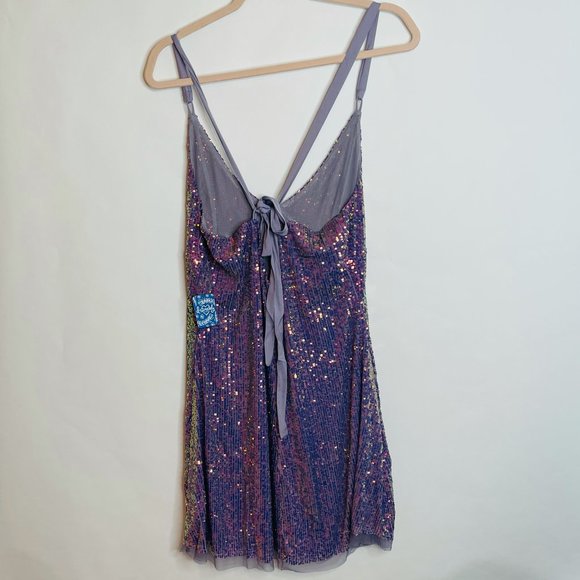 Free People Intimately Marina Gold Rush Mini Dress - Picture 7 of 9